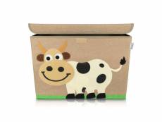 Boîte de rangement en tissu pour enfant grand modèle "vache" avec couvercle lifeney ref. 833013 833013