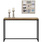 Box Furniture - Table d'entree – Console Icub - industriel vintage 30x120x80cm Noir - Noir