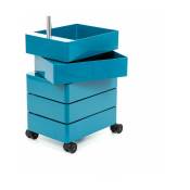 Caisson sur roulettes 5 tiroirs bleu 360° Container