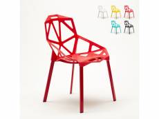 Chaise de salon au design géométrique style moderne en métal et plastique hexagonal AHD Amazing Home Design