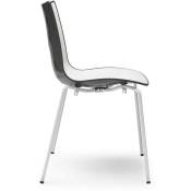 Chaise design avec pieds blanc - a l'unité - zebra