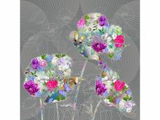 Coussin fleurs de couleurs - 45 cm x 45 cm