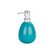Distributeur savon liquide, porte savon liquide Polaris, Capacité 390 ml, céramique, 9,5x16x9 cm, turquoise - Pétrole - Wenko