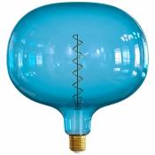 ÉDITION LIMITÉE - Ampoule LED XXL Cobble série Pastel Wrong, Bleu Océan (Ocean Blue), filament spirale 4W E27 Dimmable 2200K