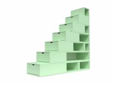 Escalier cube de rangement hauteur 175 cm vert pastel ESC175-VP