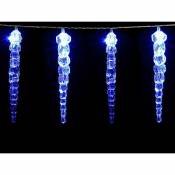 Guirlande lumineuse 40/80 LED 10,4/13 m blanc/bleu stalactite télécommande minuterie classe de protection IP44 8 modes guirlande intérieur extérieur
