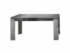 Hoffman - table de repas allongeable à 4 pieds gris aspect pierre