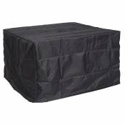 Housse de protection bâche pour mobilier de jardin extérieur 75x123x123cm anthracite - noir