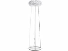 Lampadaire - lampe de salon avec boutons en cristal - savoni transparent