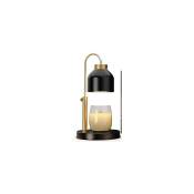 Lampe chauffe-bougie, avec 2 ampoules, minuterie et variateur, fondoir de bougie électrique réglable en hauteur, compatible avec les grands pots de