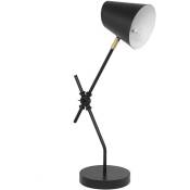 Lampe de Bureau Lampe à Poser en Métal Noir avec Abat-jour et Bras Réglables E27 Max 40W Design Moderne pour Intérieurs au Style Moderne Beliani
