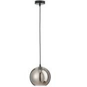 Les Tendances - Lampe suspension boule verre argenté