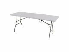 Lesli living table de fête pliable 180x70x74 cm blanc