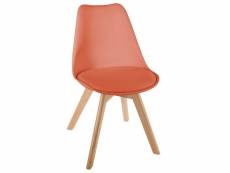 Lot de 4 chaises design scandinave baya - terracotta