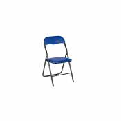 marque generique Chaise pliante Collectivités bleue - Lot de 2