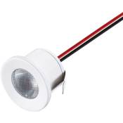 Mini Spot LED Encastrable 1W Blanc du Jour 6000K DC12V perçage 25mm 120lm