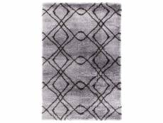 Perle - tapis shaggy à motifs berbère gris 120 x