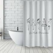 Rideau de douche Français Polyester 180x200cm demoiselles