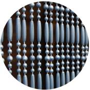 Rideau de porte en perles grises Frejus 90x210 cm - Gris