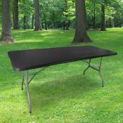 SKYLANTERN® Table Pliante 180 cm Rectangulaire Noire