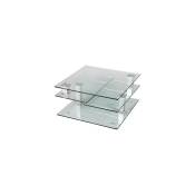 Table basse carrée 80 cm en verre - GLASS