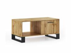 Table basse loft, couleur chêne rustique,92x50x45cm MESALOFTROONE