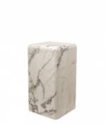 Table d'appoint Marble look Small / H 61 cm - Effet marbre - Pols Potten blanc en bois