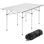 Table de camping Pliable 140 x 70 x 70 cm - gris