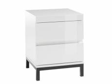 Table de chevet / table de nuit coloris blanc brillant - longueur 40 x hauteur 50 x profondeur 40 cm