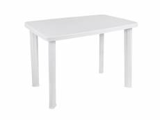 Table de jardin - 100 x 70 cm - blanc