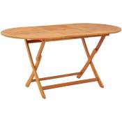 Table pliable de jardin 160x85x75 cm Bois d'eucalyptus