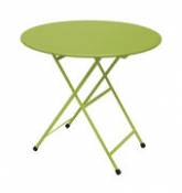 Table pliante Arc en Ciel / Ø 80 cm - Emu vert en