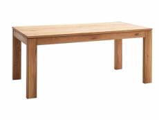 Table rectangulaire extensible en bois de chêne sauvage - longueur 140-220 x hauteur 77 x profondeur 90 cm