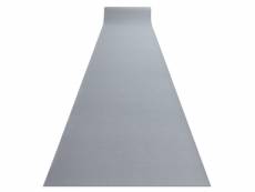 Tapis de couloir antidérapant rumba couleur unique gris 60 cm 60x190 cm