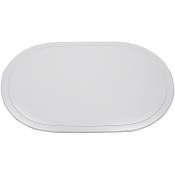 Tischset oval Kunststoff 45,5x29cm weiß