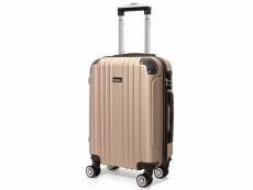 Valise cabine taille 54cm, valise de voyage, rigide e légère abs valise de voyage à roulettes valises, agage a main legere sac cabine avec 4 doubles r