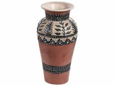 Vase décoratif marron et noir 40 cm siak 371215