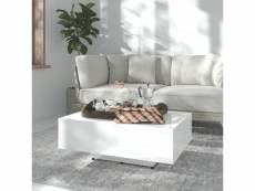 Vidaxl table basse blanc brillant 85x55x31 cm aggloméré