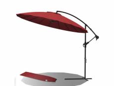 Vounot parasol deporte 3m shanghai avec housse de protection rouge