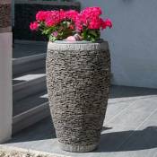 Wanda Collection - Pot bac jardinière forme oeuf ardoise