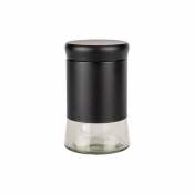 WENKO Pot de conservation en verre Boga, contenance 600 ml, boîte Black Outdoor Kitchen avec couvercle en plastique à visser en acier inoxydable et
