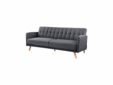 Anders canape 3 places scandinave convertible - tissu