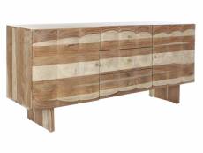 Buffet meuble de rangement en bois de sheesham coloris naturel / marron - longueur 162 x hauteur 72 x profondeur 42 cm