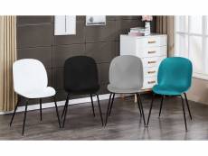 Chaise copenhague - lot de 4 chaises - bleu canard