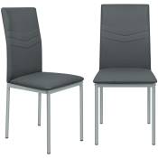 Chaises de salle à manger - design italien élégant, chaise rembourrée, revêtement en similicuir, moderne et élégant à la table à manger - Lot de 2