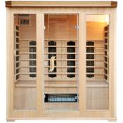 Concept-usine - Sauna infrarouge chromothérapie luxe 4/5 places narvik - beige