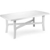 Dmora Table d'extérieur rectangulaire, Made in Italy, 180x100x72 cm, couleur Blanc