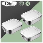 Einfeben - 2x 800ml lunch box inox lunch box inox lunch