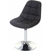 HHG - Chaise de salle à manger 856, chaise pivotante, design rétro similicuir marron, pied chromé - brown