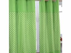Homescapes paire de rideaux à oeillets - imprimé étoiles vert 137 x 228 cm KT1401C